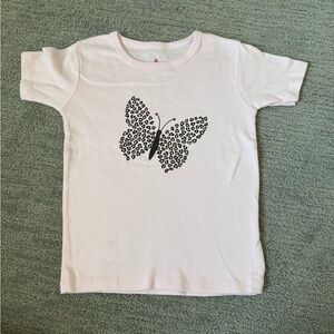 Rock N Beauty Girls Pink butterfly T Tee Shirt Sz 6